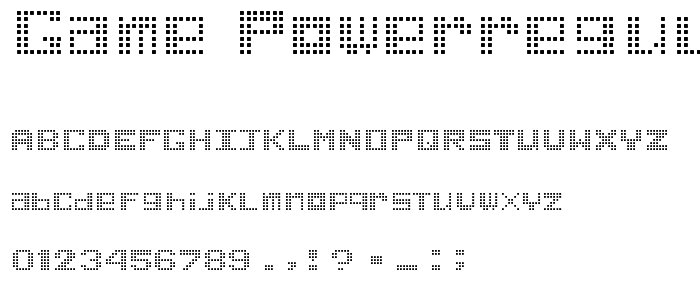 game powerRegular font